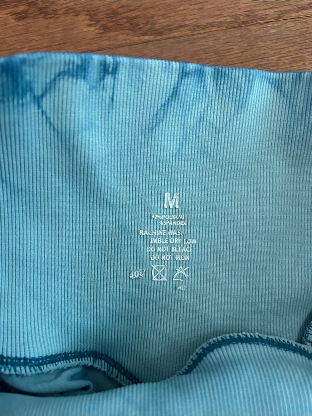 Blue Tie Dye Scrunch Butt Leggings | High Waisted Seamless Booty Lift Activewear - Picture 4 of 6